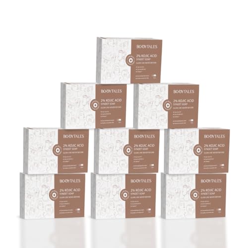 Image of 2% Kojic Acid Syndet Soap with Glutathione | For Pigmentation & Sun damage | Soap for Men & Women | Suitable for All Skin Types | 75g (Pack of 9)