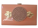 CLUTCH FIESTA Cartera De Mano CUSTUMISADO MODELO UNICO IRREPETIBLE Cadena Al Hombro Para Mujer APLIQUES UNICOS MODELO (Coral-A1)