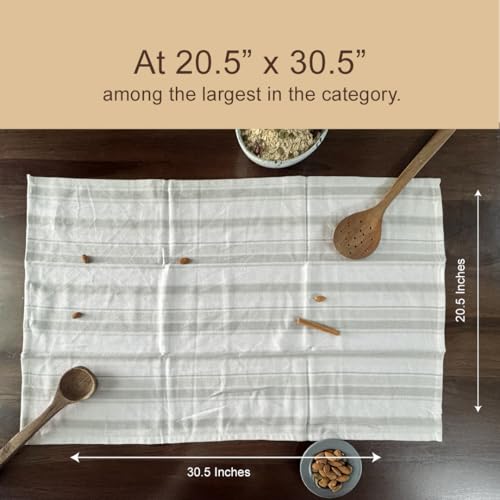 THE COVERS Premium 100% Cotton Kitchen Towels in Muted Whisper Grey Colors | Set of 6 Lavishly Large Towels (20.5”x30.5”) | Handy Hanging Loop for Drying | Arrives Gift-Ready, with a Signature Tote - image 2