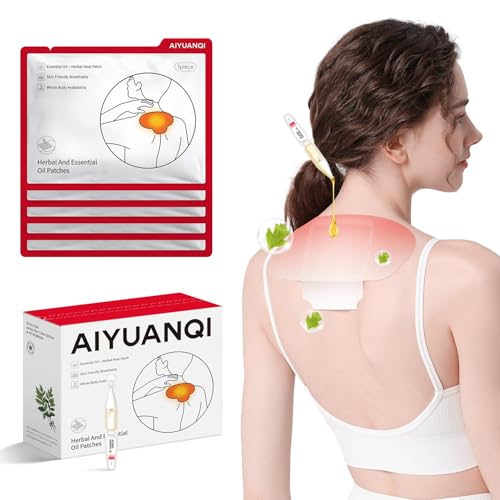 AIYUANQI 5PCS Herbal Heat Patches, Pain Relief Patches with Essential Oil, Portable Heat Pad for Whole Body Mugwort Patch, Warm Spa Therapy Aromatherapy