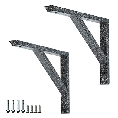 Regalträger Schwarz Regalhalter Metall Regalhalterung 350×226 mm Wandmontage Dreieckige Halterung Schwerlastwinkel Mit Schrauben (2pcs)