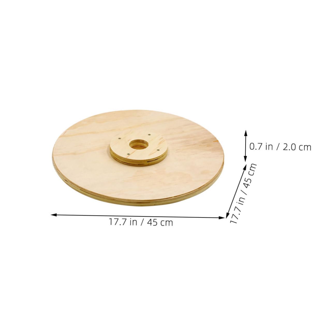 Mikikit Adjustable Weight Plate Bumper Plate Barbell Wood Strength Training Sports Equipment