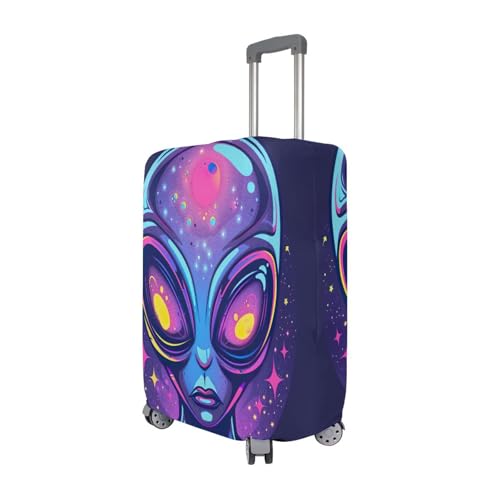 Alien Luggage Cover for Suitcase, Elastic Travel Protector with Zipper, Washable Anti-Scratch Dustproof Luggage Sleeve Fits 22-24 Inch3