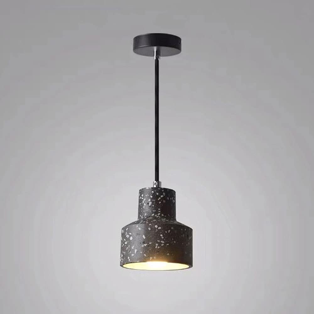 Suspension E27 en terrazzo et métal réglable pour un éclairage intérieur moderne