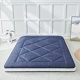 Heimorn Japanese Floor Mattress Futon Mattress, Thicken Sleeping Mattress Foldable & Portable Roll up Camping Mattress, Blue Full