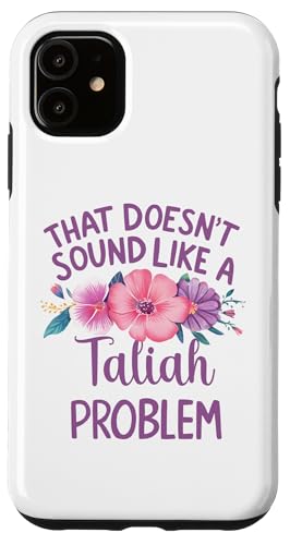 Taliah Personalized Cute Flower Girls Taliah Name スマホケース iPhone 11 用