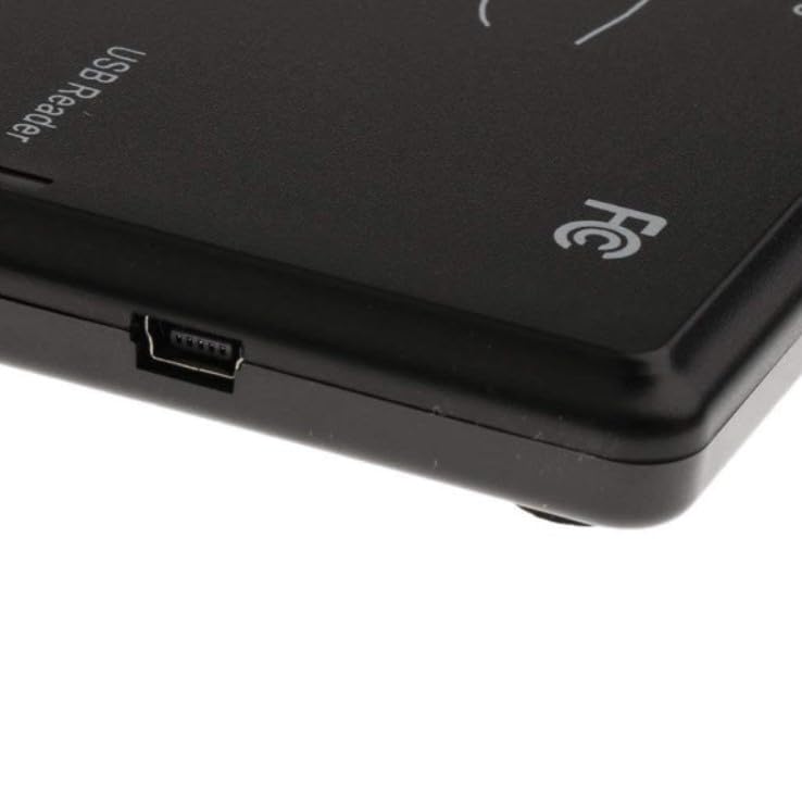 Close-up of the USB port on the RFID reader