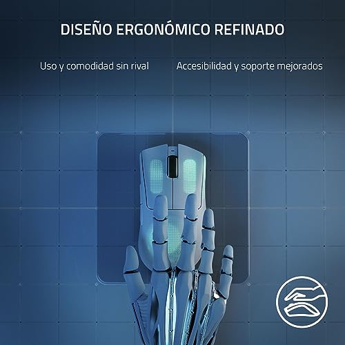 Miniatura 5 de Razer DeathAdder V3 Pro - Ratón Ligero Inalámbrico Ergonómico para Deportes Electrónicos (64 Gramos, Sensor Óptico Focus Pro 30K, Interruptores de Ratón Gen-3, Hyperspeed Wireless) Blanco