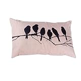 Hatop Decorative Linen blend Square Throw Pillow Case Cushion Cover (A)