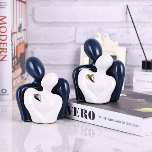 Mini Estatua Cerámica Pareja Romántica Decoración Hogar miniatura 7