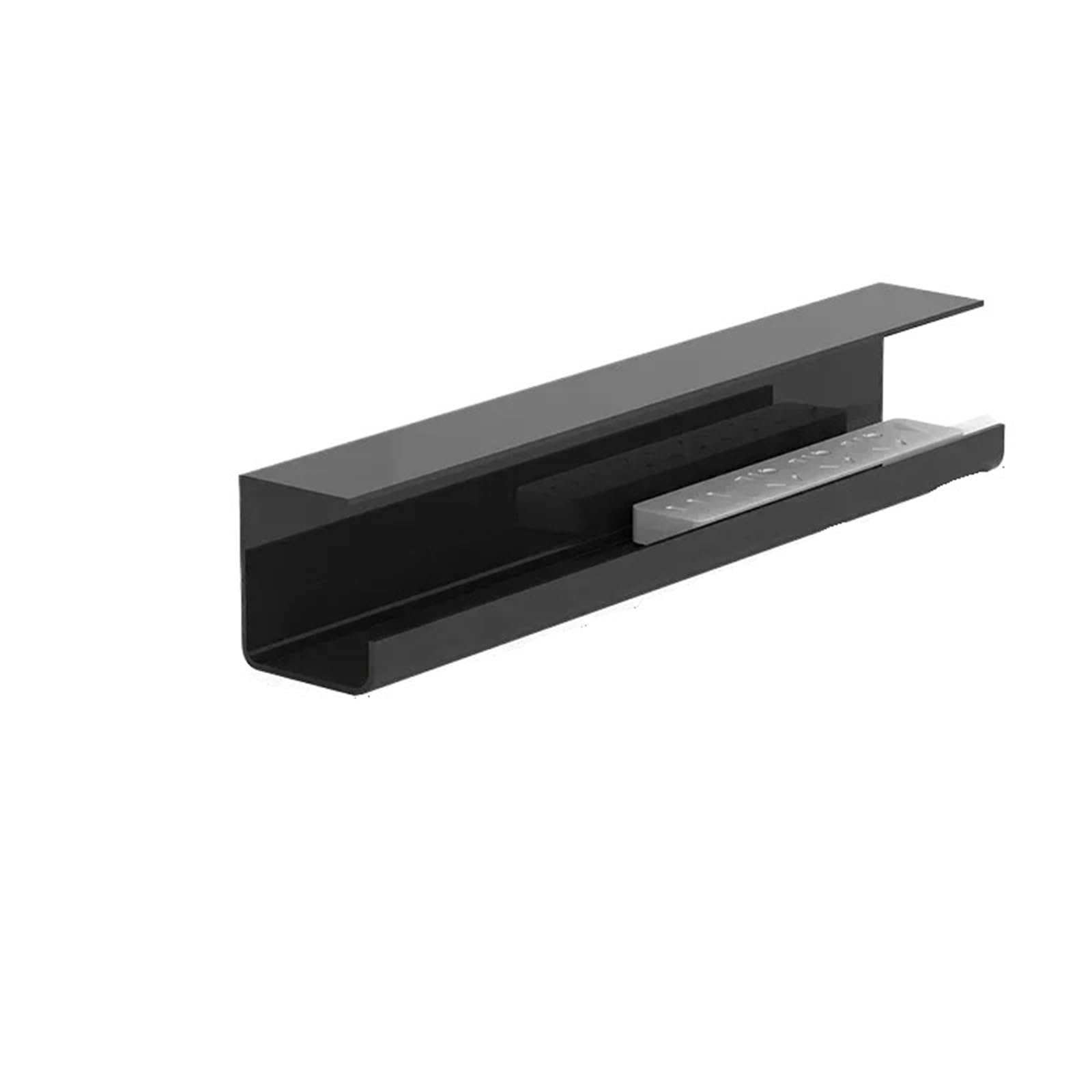 Vaschetta Portacavi Sotto Il Tavolo Passacavi sotto il tavolo Passacavi sotto la scrivania Organizzatore for cavi Vassoio di protezione dal design allargato senza traccia for vari tavoli Per Cavi(Blac