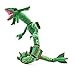 HJYAAA Peluches Peluches Rayquaza/Mega Rayquaza Verde Negro Suave Peluche Hot Dolls Anime Animales Los Mejores Regalos 80Cm