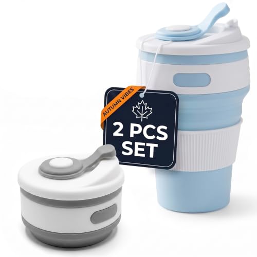 Collapsible Silicone Coffee Cup, 2-Pack