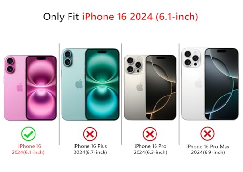 NITITOP Compatible with iPhone 16 Case Magnetic Compatible with MagSafe Cute Leopard Amber Aesthetic Tortoise Design for Women Men Girls Soft TPU Shockproof Protective Cover - Black by NITITOP - Image 3