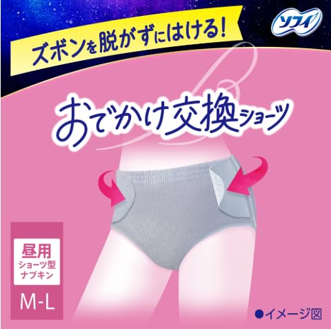 Amazon | おでかけ交換ショーツ お試しパック MLサイズ 昼用 2コ入×2袋