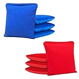 JST GAMEZ Cornhole Bags Bean Bags for Cornhole Toss - Double Sided Set of 8 Regulation - Includes Carry Bag