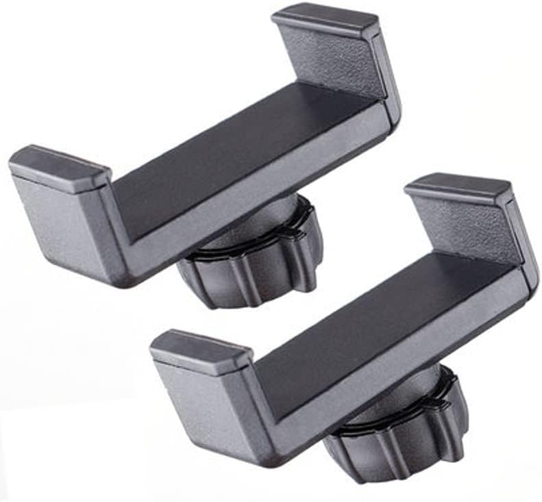 VizGiz 2 Pack Ring Light Phone Holder Replacement Clamp 17mm Rotate Ball Hole Clip Base for Hose Gooseneck Support Stand Live Broadcast Tripod Monopod Mount Attachment Cradle Black