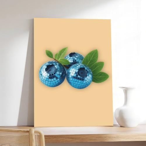 Impression disco myrtille poster fruité tendance grand format 50x76cm
