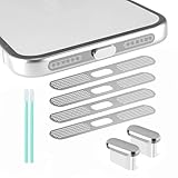 USB C Dust Plug, USB C Port Cover, USB C Plug Cover with Speaker Protector Dust Cover Compatible with iPhone 17 Pro Max - Silver