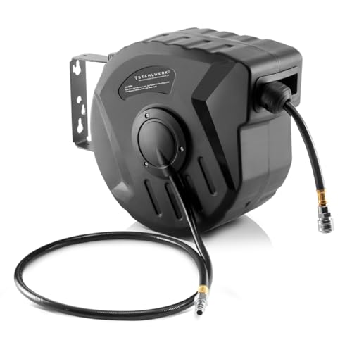 STAHLWERK Druckluft-Schlauchtrommel 10 + 1 m mit...