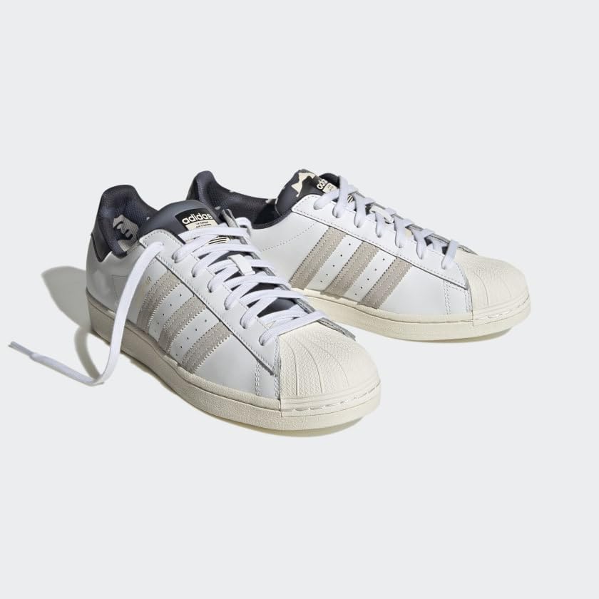 Image of adidas Superstar Shoes Men's, White, Size 7.5