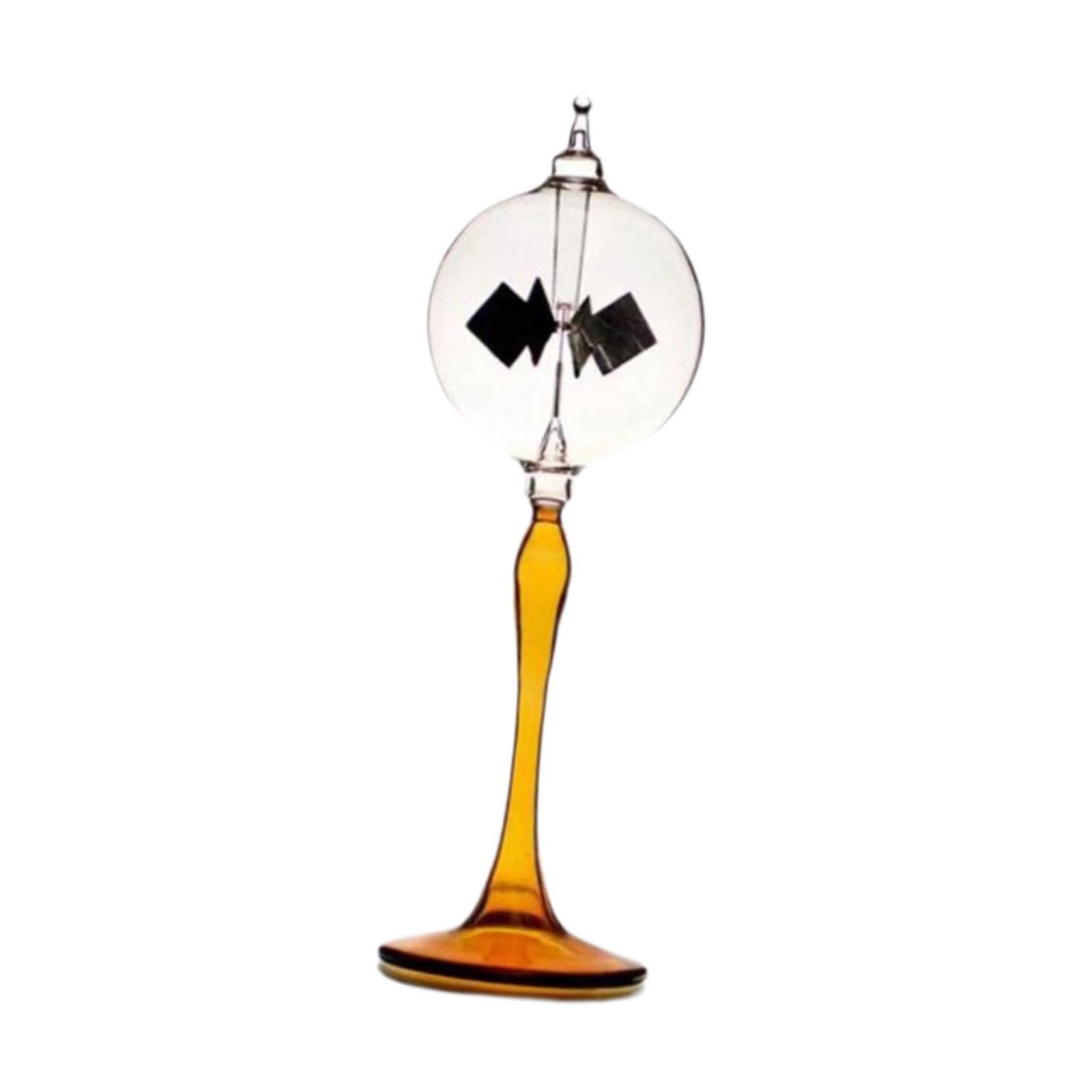 Radiomètre de Crookes jaune 9x21 cm à ailettes rotatives solaires