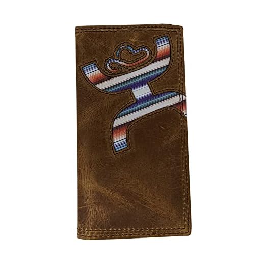 HOOEY Leather Men's Rodeo Wallet (Hands-Up -- Sunset Serape)