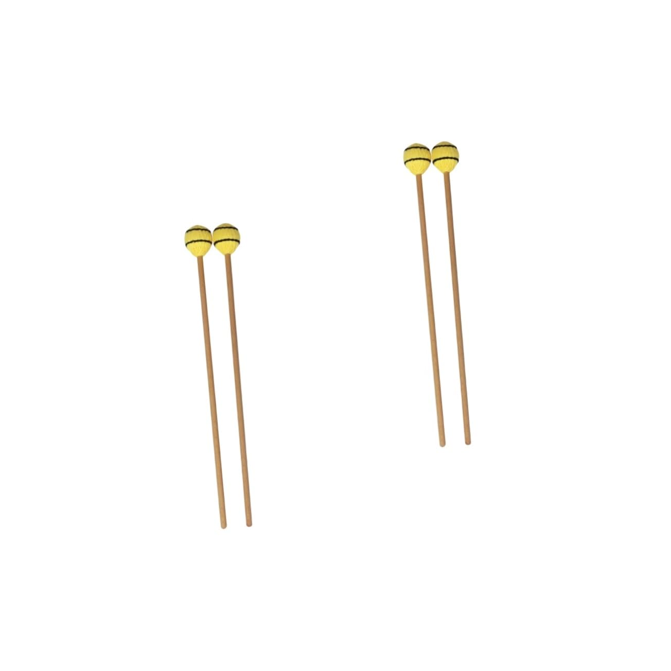 VICASKY 2 Pares palos de marimba mazos de marimba de percusión palos de percusión mango de haya mazos de hilo para marimba Bambú