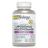 Solaray Liposomal Multivitamin for Women, Enhanced Absorption, High Potency w/Iron, Vitamin D,...