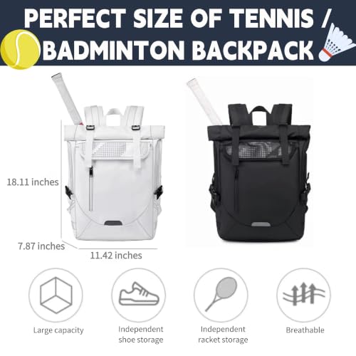 Bolsa de tenis y bádminton para hombre y mujer con sección especial para zapatillas 7
