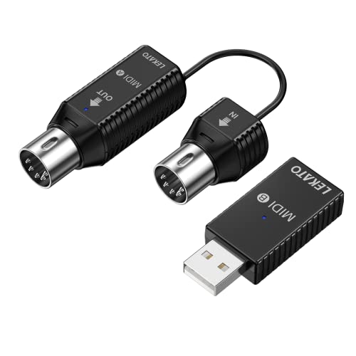 Lekato M02045N Wireless Midi Adapter, Bluetooth Midi Adapter With Usb, Ultra Low Latency, 5 Pin Midi Adapter Wireless For Synthesizer, Midi Keyboard To Mac Os/Ios/Windows thumb #7