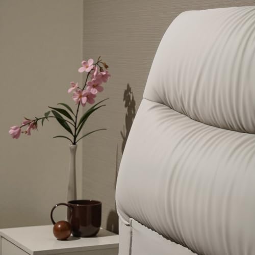 Image of The Attic Verona Queen Size Hydraulic Storage Bed with Soft Tufted Headboard Earthy Grey