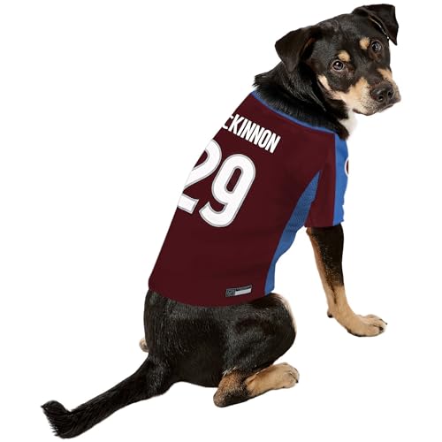 Pets First NHLPA Nathan MacKinnon Mesh Jersey for Dogs & Cats, Colorado Avalanche Nate Dogg-29, Dog Jersey, Size Small, Licensed Dog Jersey with Your Favorite Hockey Team Player by Pets First - Image 3