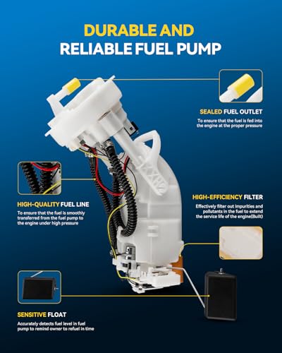 Image of PHILTOP FG1456 Electric Fuel Pump Assembly Compatible with 2005-2010 Honda Odyssey 3.5L - Replaces 17052-SHJ-A00, P76415M, SP8038M, A30015