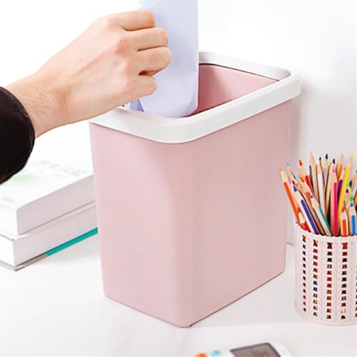 Papelera de baño botes de basura interiores de plástico gris para esquina 7
