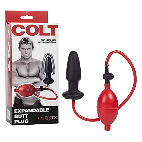 Colt Extensible Butt Plug en silicone noir flexible