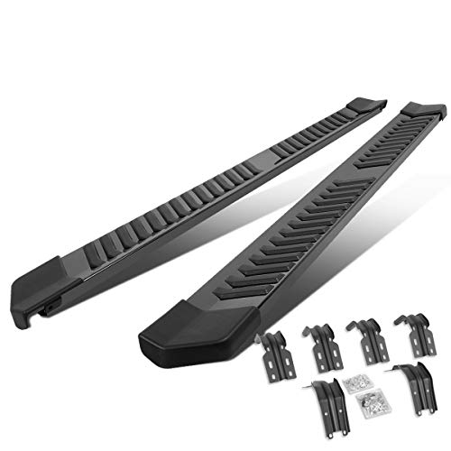 6 Inches Side Step Nerf Bar Running Boards Compatible with Ford F-250 F-350 F-450 F-550 Super Duty Crew Cab 99-16, Extruded Aluminum, Black Powder Coated