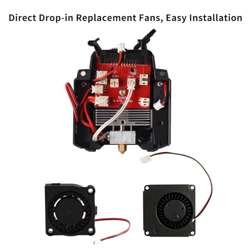 BCZAMD Elego Neptune3 Pro Plus 3D Drucker Zubehör - Hotend Brushless Cooling Fan: 4010 4015 DC 24V Dual Ball Bearing Turbo Fan für Neptune3 Pro Plus Extruder Hot End Project Druckkopf – Bild 5