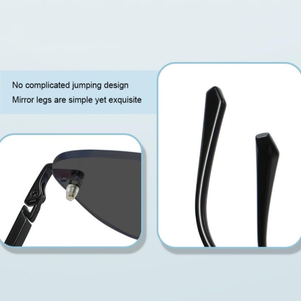 Gafas de sol polarizadas sin montura de titanio, ideales para conducir, con protección UV400.