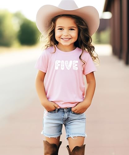 Image of Floral Numbers Ages 1-7 Birthday Girl Shirt for Baby & Toddler Youth Girls