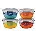 Fiesta 8-Piece Microwave Safe Prep Bowl & Lid Set, Multicolor