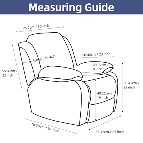Czl 100% Waterproof Recliner Chair Covers, 4-Piece Leakproof Sofa Covers Elastic Jacquard Recliner Slipcovers, Washable Furniture Protector With Side Pockets #TOP4