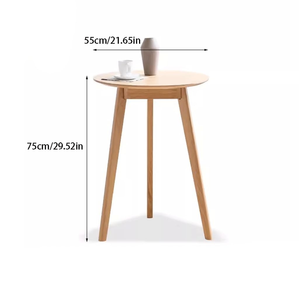 Wohnzimmermöbel Massivholz Kleiner Runder Tisch Verhandlungssofa Beistelltisch Kaffee Nordic Balkon Freizeit Beistelltische Wohnzimmer(A)