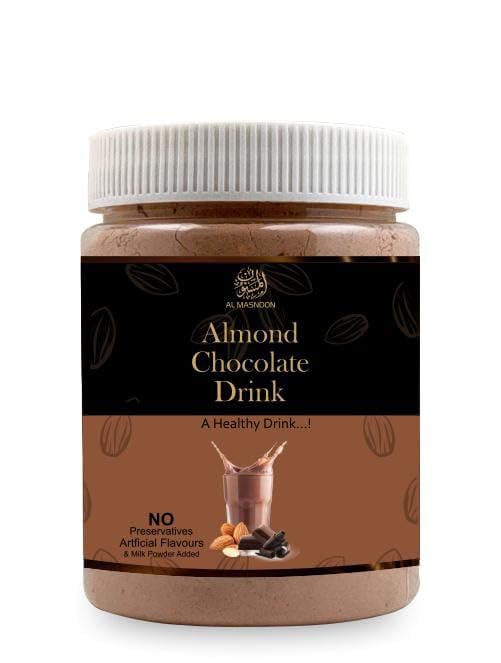 Image of AL MASNOON Almond Chocolate Drink /A Healthy Drink with Almond & Chocolate / 100% Natural /No Added Flavour & Colour 250g (Pack of 1)