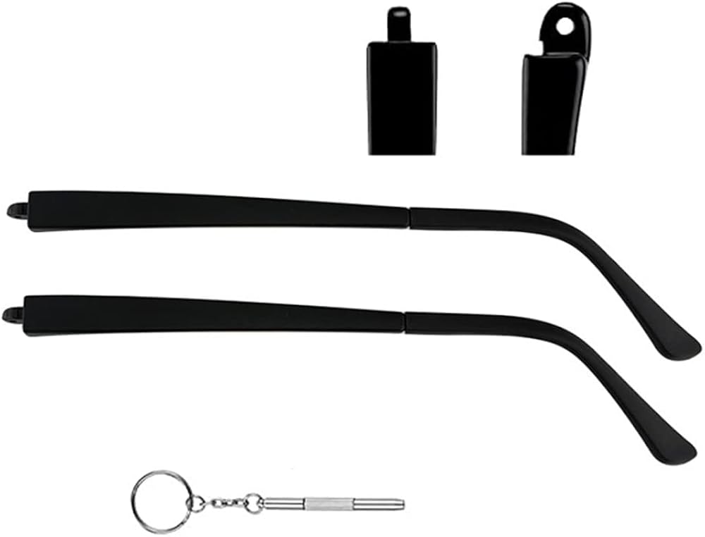 QYAJS 1 Pair TR90 Black Glasses Replacement Glasses