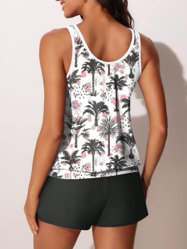 Image of Summer Mae Blouson Women's Tankini Swimsuits Tummy Control Modest 2026 Two Piece with Sporty Pockets Bathing Suits