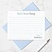 Personalized Summer Camp Note Card & Envelope Stationery Set for Children - Cute Kids Writing Set for Camp Notes Home, Sleepaway Camp Stationary for Boys or Girls (Blue)