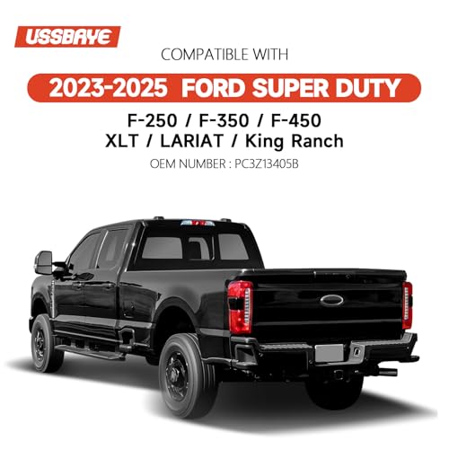 Image of Tail Lights For 2023-2025 Ford Super Duty XLT /LARIAT /King Ranch Left | Ford F250 /F350 /F450 Driver Side Rear Taillights Assembly OE Replace PC3Z13405B ( Halogen W /Blind Spot Bracket W /O Radar)