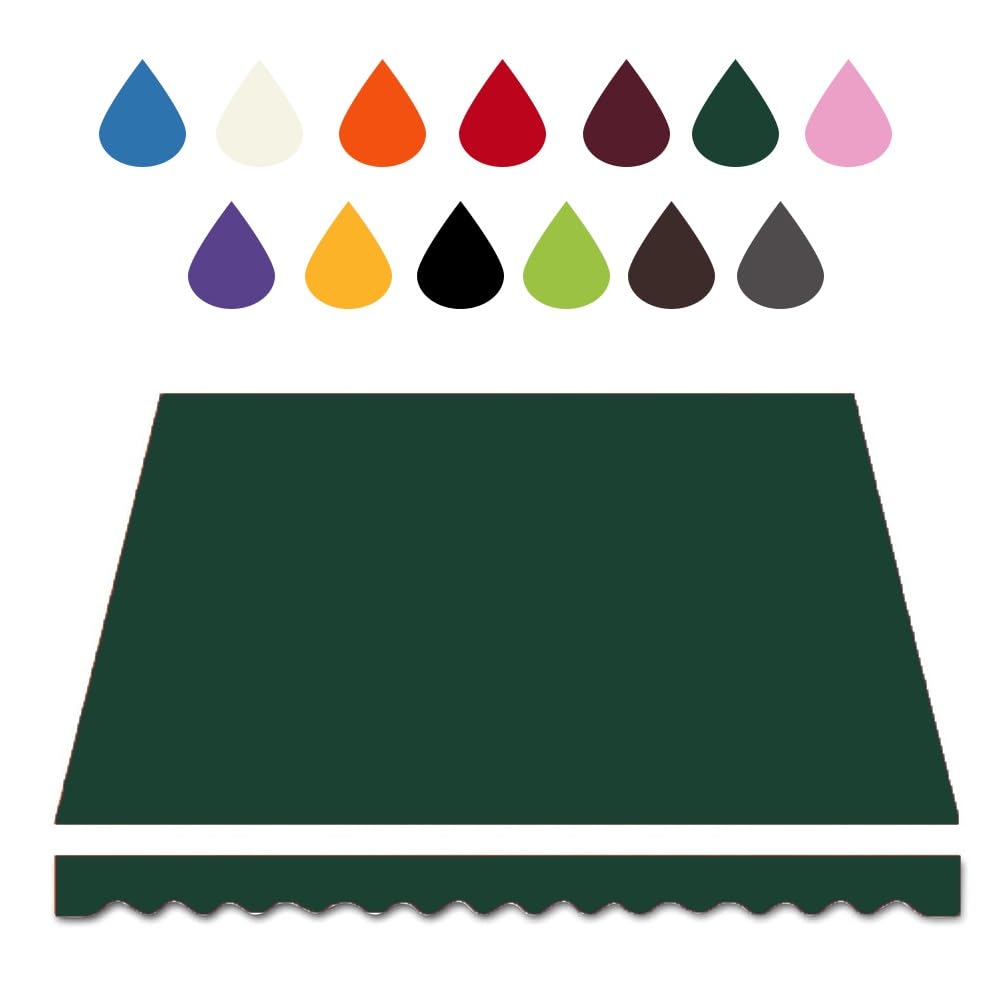 200cm 300cm Telo Per Tenda Da Sole 400cm 500cm 600cm Tessuto Per Tende Da Sole Di Ricambio, Tende Da Sole Per Balconi Protezione Solare Telo Di Ricambio Impermeabile Multicolore(Green,10x8ft/3