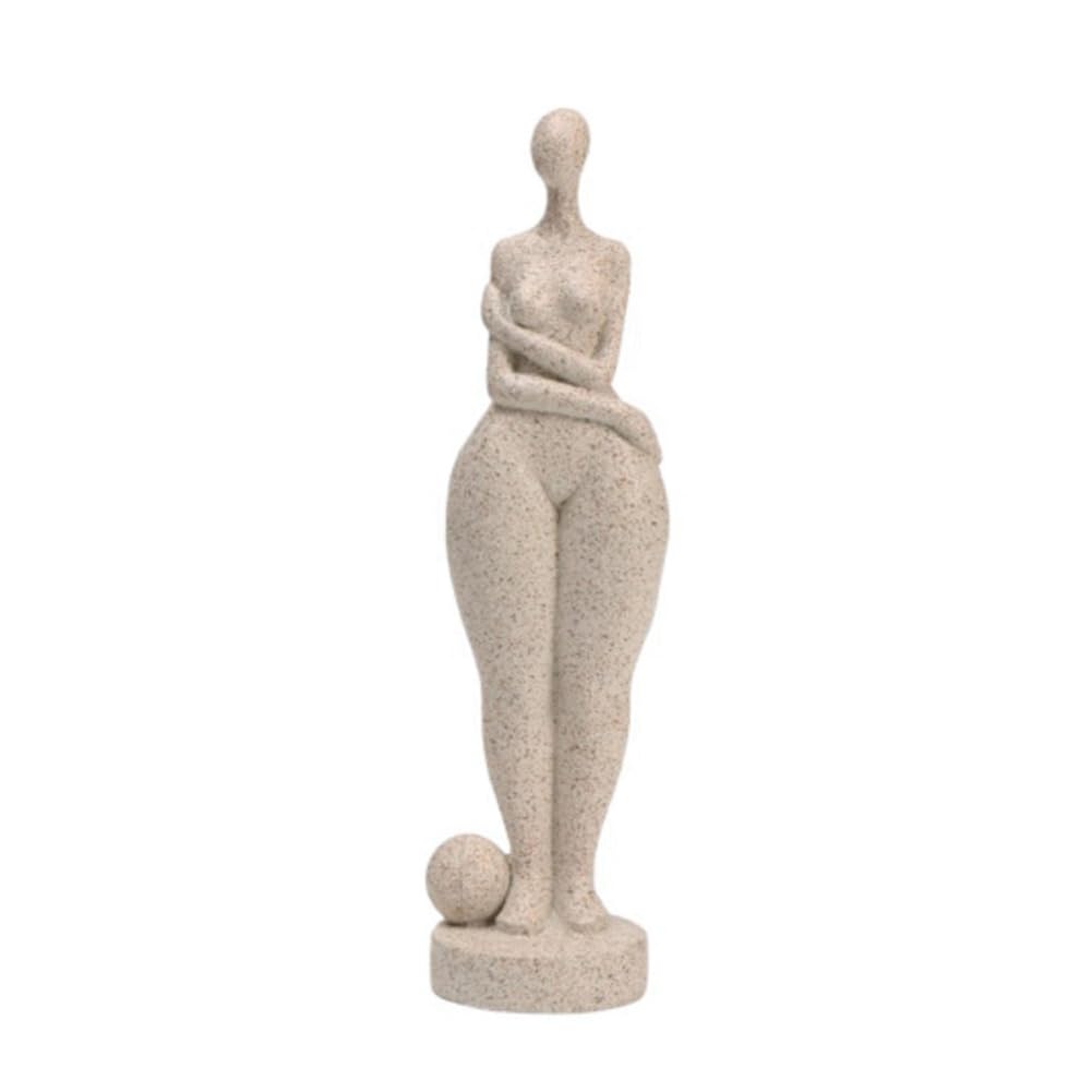 CTRLZS Abstract Resin Chubby Woman Statue Art Living Room Cabinet Tabletop Entryway Decorations,Standing
